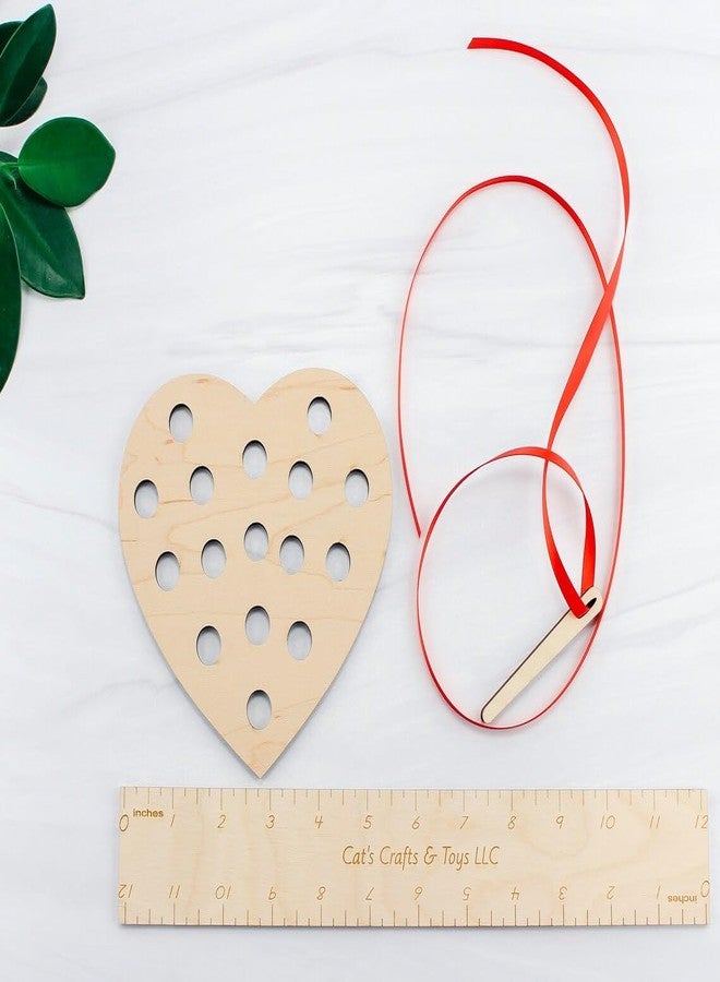 Haoser Pack of 5 Wooden Threading Lacing Toy for Toddlers Travel Toys Preschool Games Fine Motor Skills Educational Toys for 3+ Year Old Kids Gifts|4 inch - Image 3